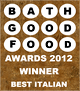 Best Italian restaurant in Bath at the Bath Good Food Awards 2012 Icon